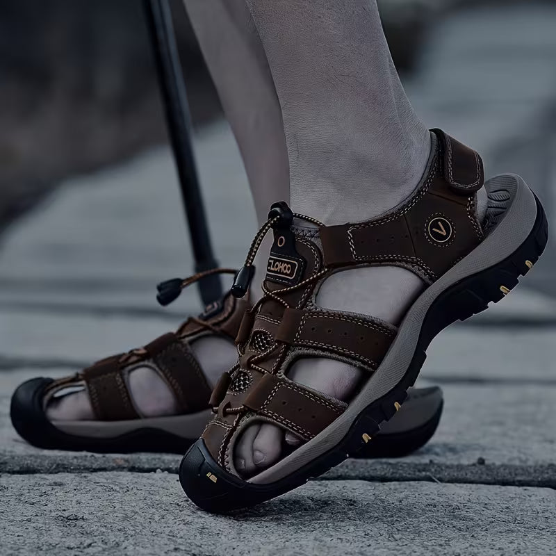 Sandales Sportives Homme en Cuir Véritable