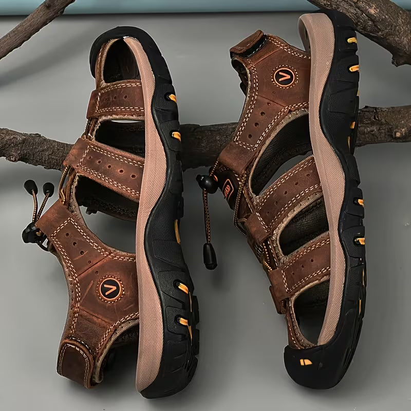 Sandales Sportives Homme en Cuir Véritable
