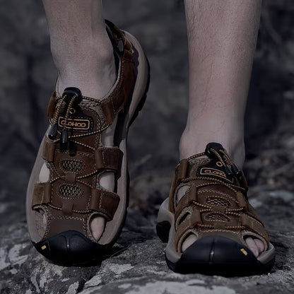 Sandales Sportives Homme en Cuir Véritable