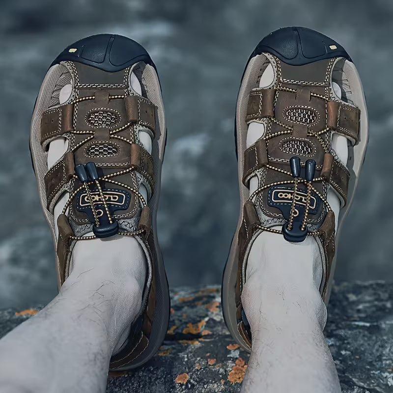 Sandales Sportives Homme en Cuir Véritable